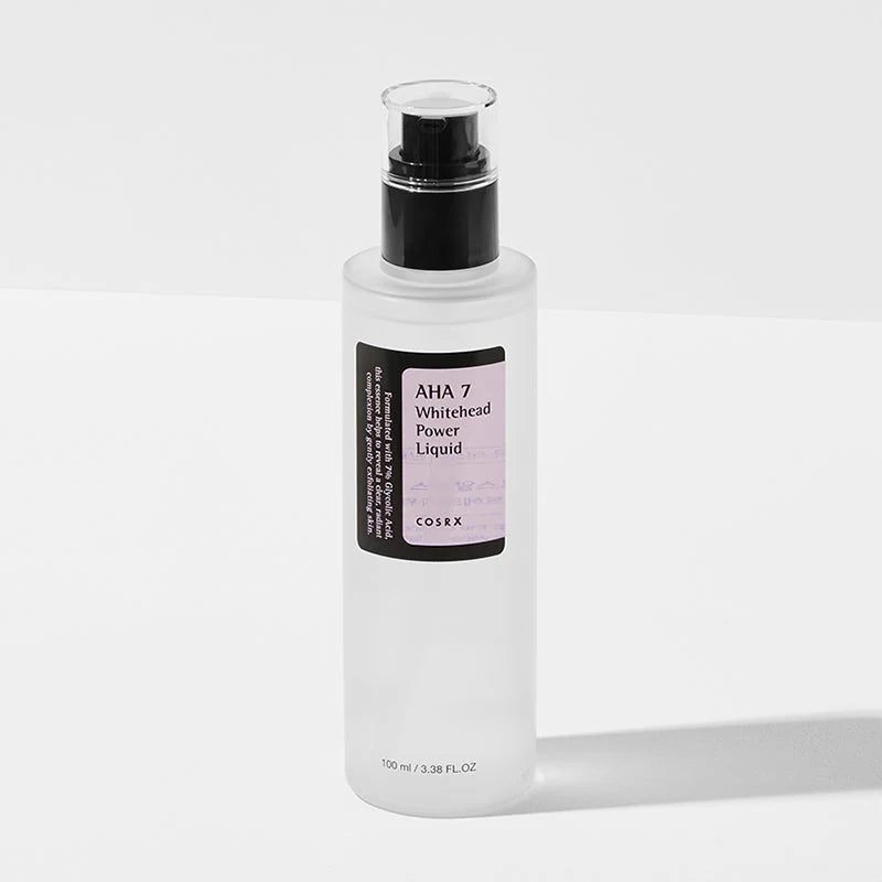 CosRX AHA 7 Whitehead Power Liquid bottle on a white background