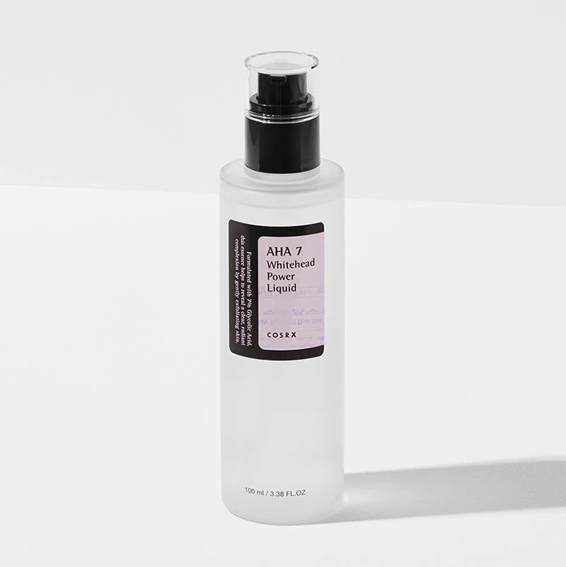 CosRX AHA 7 Whitehead Power Liquid bottle on a white background
