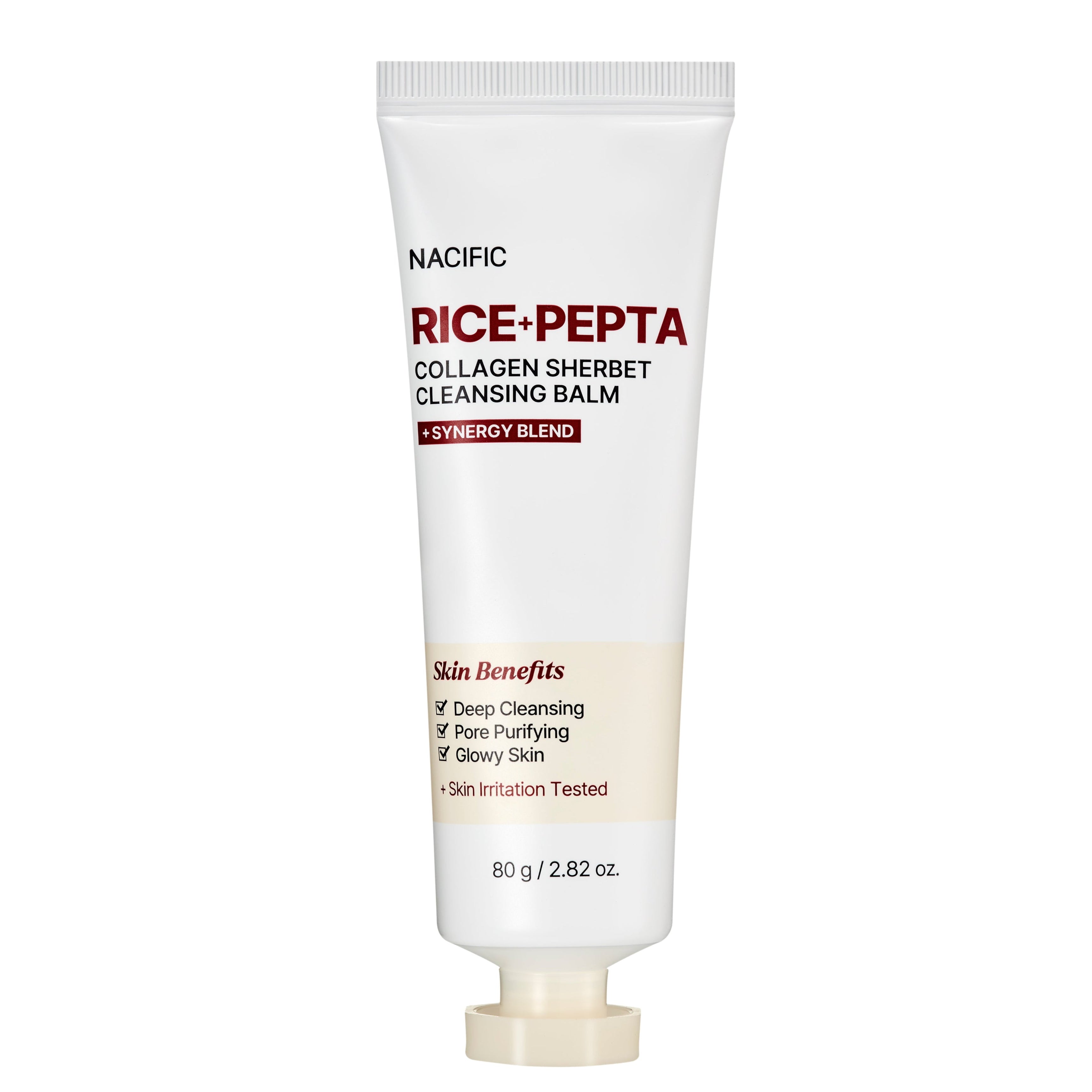 Tube of Nacific Rice+Pepta Cleansing Balm on a white background
