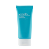 A tube of VVbetter 5.5 Soothing Cleansing Foam against a white background.