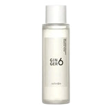 A clear cylindrical bottle of Cellmoda Ginger 6 facial toner with a white cap and a minimalist white label, shown against a solid light gray background.